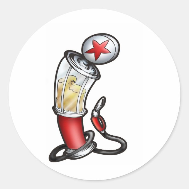 Pegatina Redonda Bomba de gas (Anverso)