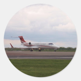 Pegatina Redonda Bombardier Lear Jet 45XR