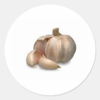 Pegatina Redonda Bombilla de ajo
