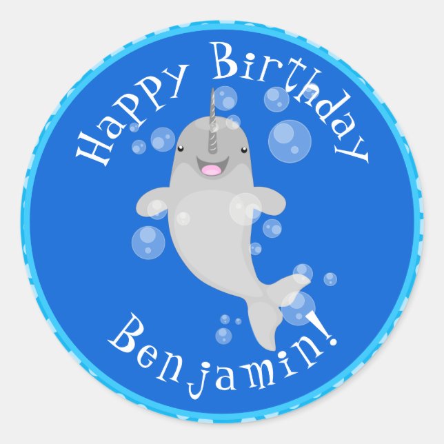 Pegatina Redonda Bombillas de narguile alegres, ilustracion persona (Anverso)