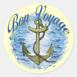 Pegatina Redonda Bon Voyage