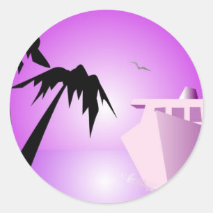 Pegatina Redonda Bon Voyage