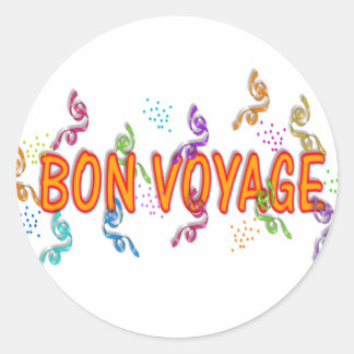 Pegatina Redonda Bon Voyage
