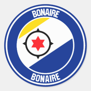 Pegatina Redonda Bonaire Round Emblem