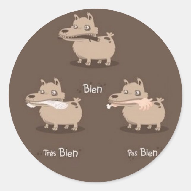 Pegatina Redonda BonChien (Anverso)