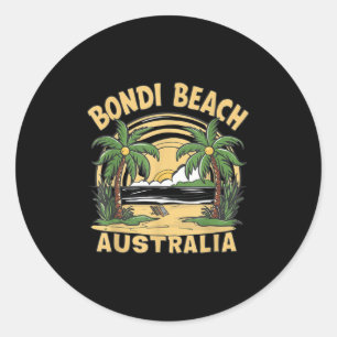 Pegatina Redonda Bondi Beach Australia
