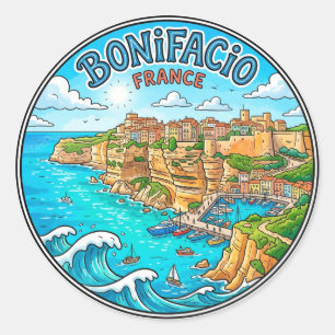 Pegatina Redonda Bonifacio Francia
