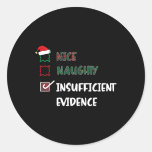 Pegatina Redonda Bonitas Navidades de evidencia insuficientes