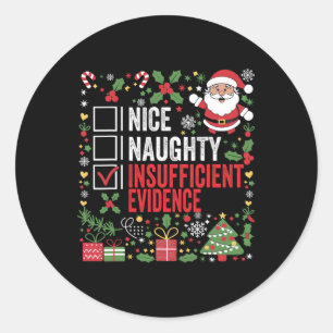 Pegatina Redonda Bonitas Navidades de evidencia insuficientes