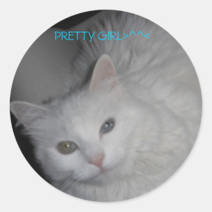 PEGATINA REDONDA BONITO GIRL>^^<