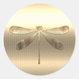 Pegatina Redonda Bonito Gold Dragoni