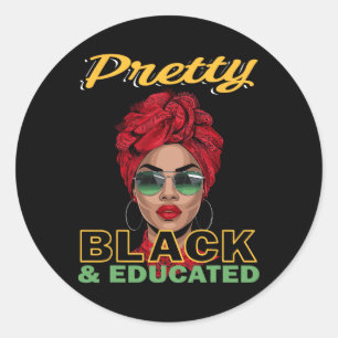 Pegatina Redonda Bonito negra educada en junio de 2014 Camisetas Bl