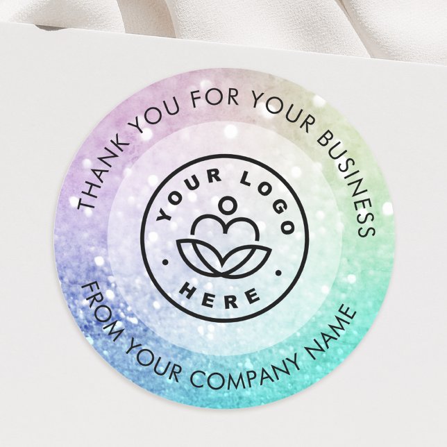 Pegatina Redonda Bonito Purpurina holográfico Girly Glamorous (Subido por el creador)