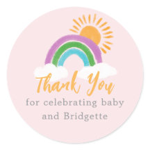 Bonito Rosa Boho Rainbow Baby Shower Favor