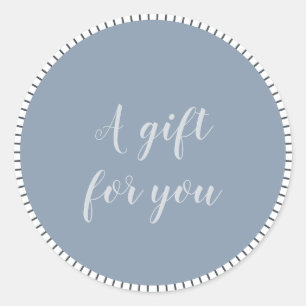 Pegatina Redonda Bonito Script Pequeña Oferta de clientes para empr