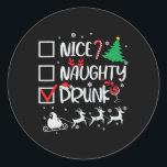 Pegatina Redonda Bonitos Navidades graciosos de Drunk Check<br><div class="desc">Bonitos Navidades graciosos de Drunk Check</div>