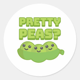 Pegatina Redonda ¿bonitos Peas? Personalizado Cute y Punny Pea