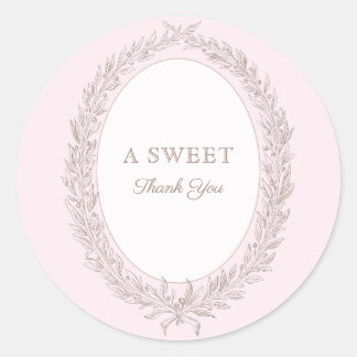 Pegatina Redonda Bonjour Bebe French Patisserie Sweet Gracias