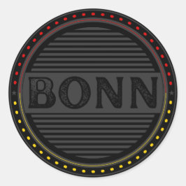 Pegatina Redonda Bonn City Pride Emblem – German Identity