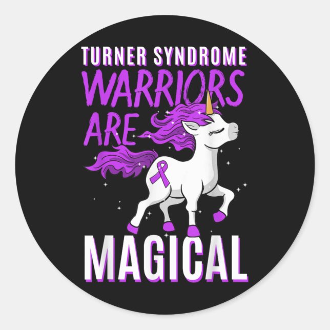 Pegatina Redonda Bonnevie Ullrich Turner Syndrome Awareness 45 X0 T (Anverso)