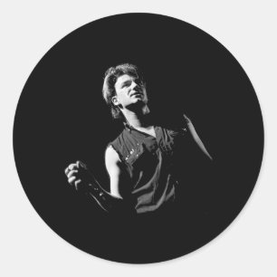 Pegatina Redonda Bono Of U2 War Tour Uk 1983 Por Stephen Wright