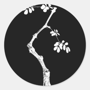 Pegatina Redonda Bonsai