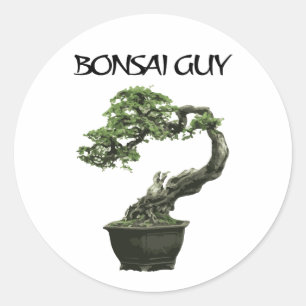 Pegatina Redonda Bonsai, tío, cita graciosa para los amantes del bo
