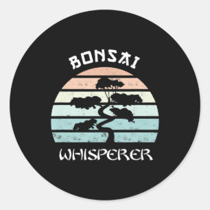 Pegatina Redonda Bonsai Whisperer - Regalo de plantación de árboles