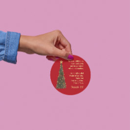 Pegatina Redonda Bonus: Christmas Sticker Isaiah 9:6