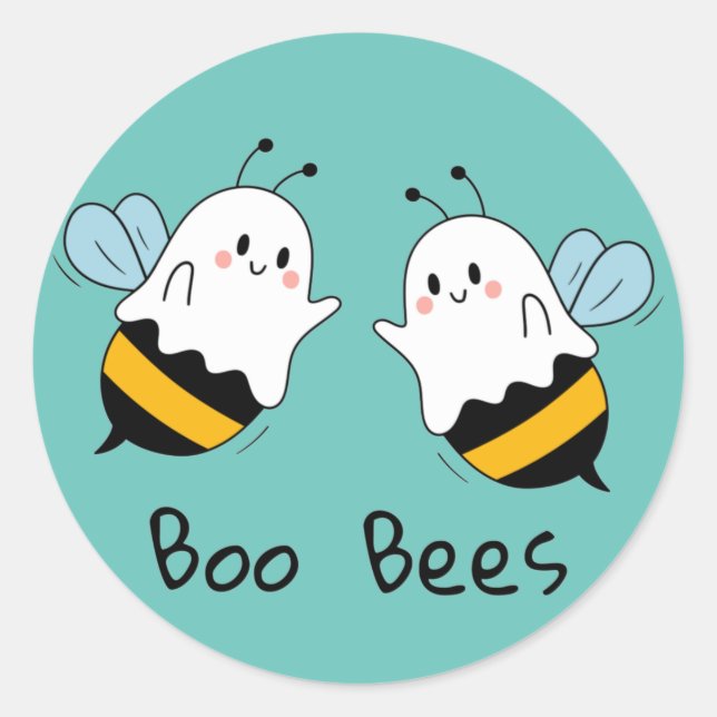 Pegatina Redonda Boo Bees (Anverso)