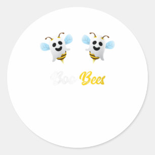 Pegatina Redonda Boo Bees Famoso Fantasma Boobees Halloween