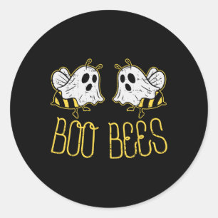 Pegatina Redonda Boo Bees Fun Parejas Costume Halloween Para Adulto