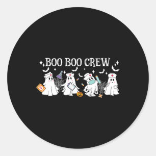 Pegatina Redonda Boo Boo Crew Enfermera Famosa Halloween
