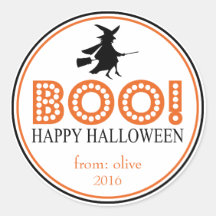 ¡Boo! Bruja voladora (negra/Naranja)