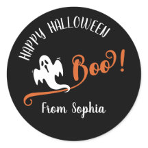 Boo Fantasmita Feliz Halloween Negro
