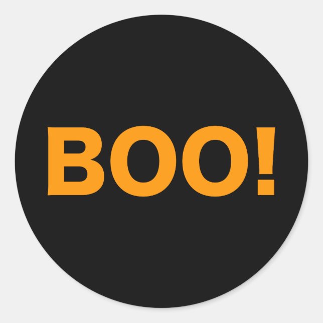 Pegatina Redonda ¡BOO! Halloween (Anverso)