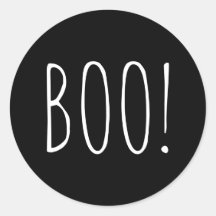 Boo Halloween | Tipografía negra para espeluznante