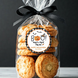 Pegatina Redonda BOO Halloween Traer la Calabaza