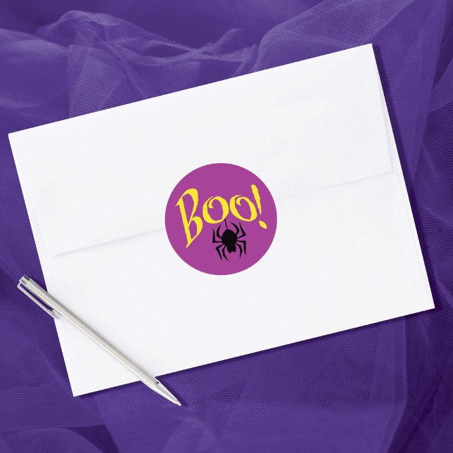 Pegatina Redonda Boo infantil de Halloween (Subido por el creador)