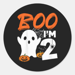 Pegatina Redonda Boo Infantil Soy 2 Halloween Costume Fiesta de Cum