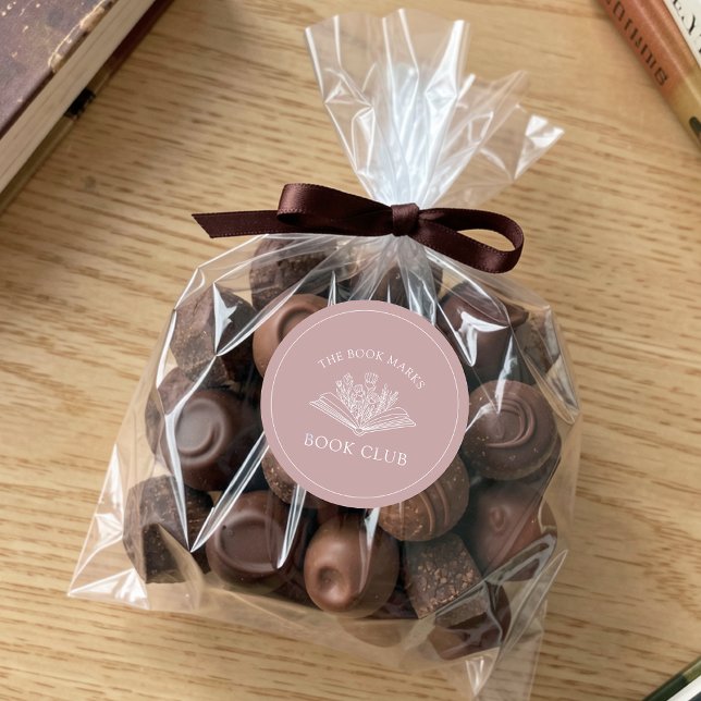 Pegatina Redonda Book Club Name Personalized  (Subido por el creador)