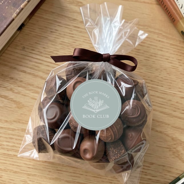 Pegatina Redonda Book Club Name Personalized  (Subido por el creador)