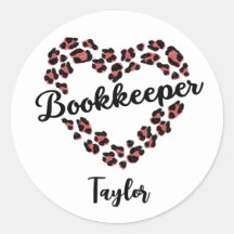 Bookkeeper Leopard Heart Frame White