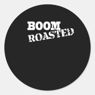 Pegatina Redonda ¡Boom. Asado