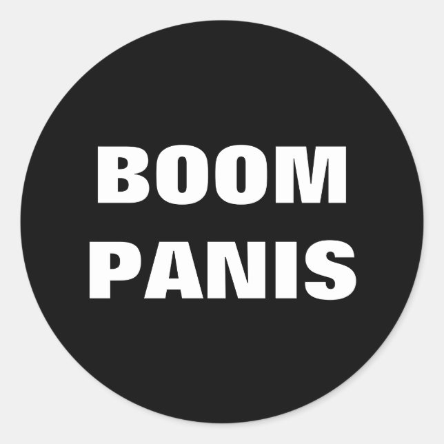 Pegatina Redonda ¡Boom Panis de la jerga filipina! (Anverso)