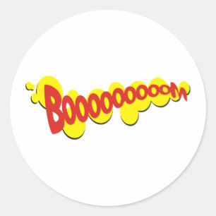 Pegatina Redonda Boom Personalizado Pow Zap