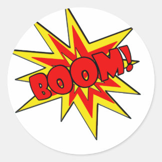 Pegatina Redonda ¡Boom! Personalizado SFX