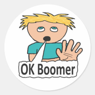 Pegatina Redonda Boomer OK