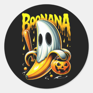 Pegatina Redonda Boonana Ghost Nana Funny Halloween Costueen Art