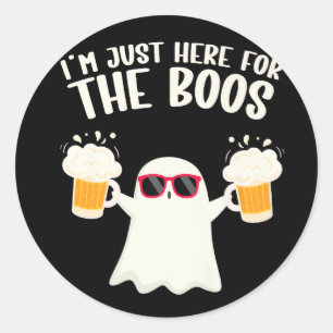 Pegatina Redonda Boos Beer Tipsy Ghost Adultos